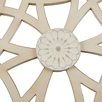 Madison Park Damask Geometric Two-Tone Wood Wall Art