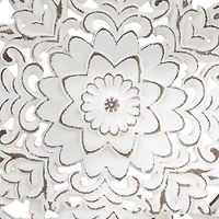 Madison Park Medallion White Floral Carved Wood 3-pc. Framed Wall Art Set