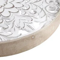 Madison Park Medallion White Floral Carved Wood 3-pc. Framed Wall Art Set