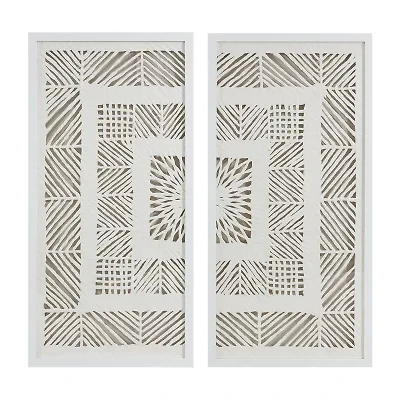 Madison Park Tala Rice Paper Panel Shadowbox 2-pc. Framed Wall Art Set