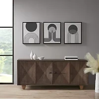 Urban Habitat Cosmic Curl Framed Canvas 3-pc Wall Art Set