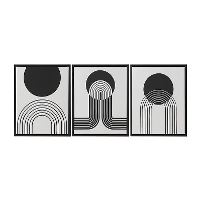 Urban Habitat Cosmic Curl Framed Canvas 3-pc Wall Art Set