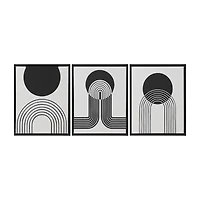 Urban Habitat Cosmic Curl Framed Canvas 3-pc Wall Art Set