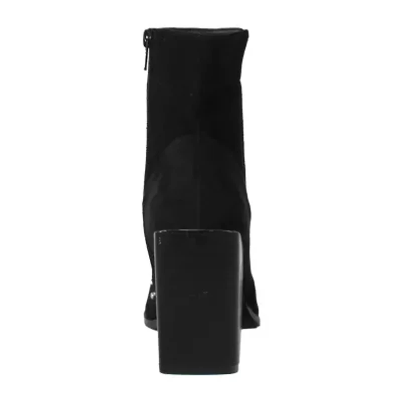 Yoki Womens Blonde Stacked Heel Booties