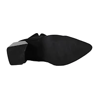Yoki Womens Blonde Stacked Heel Booties