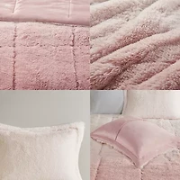 Intelligent Design Ella Ombre Shaggy Long Faux Fur Comforter Set