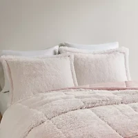 Intelligent Design Ella Ombre Shaggy Long Faux Fur Comforter Set
