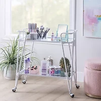 Hera Glass-Top Bar Cart