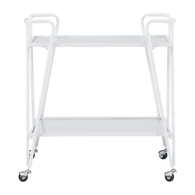 Hera Glass-Top Bar Cart