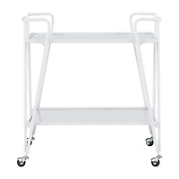 Hera Glass-Top Bar Cart