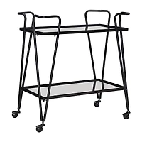 Hera Glass-Top Bar Cart