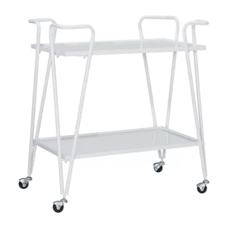 Hera Glass-Top Bar Cart