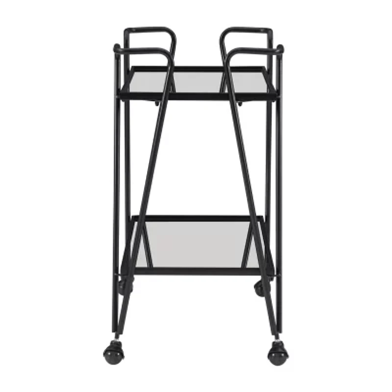 Hera Glass-Top Bar Cart