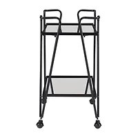 Hera Glass-Top Bar Cart