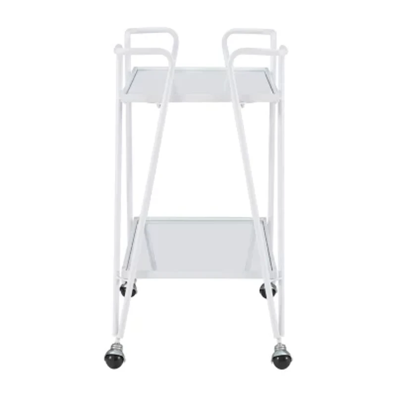 Hera Glass-Top Bar Cart