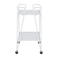 Hera Glass-Top Bar Cart