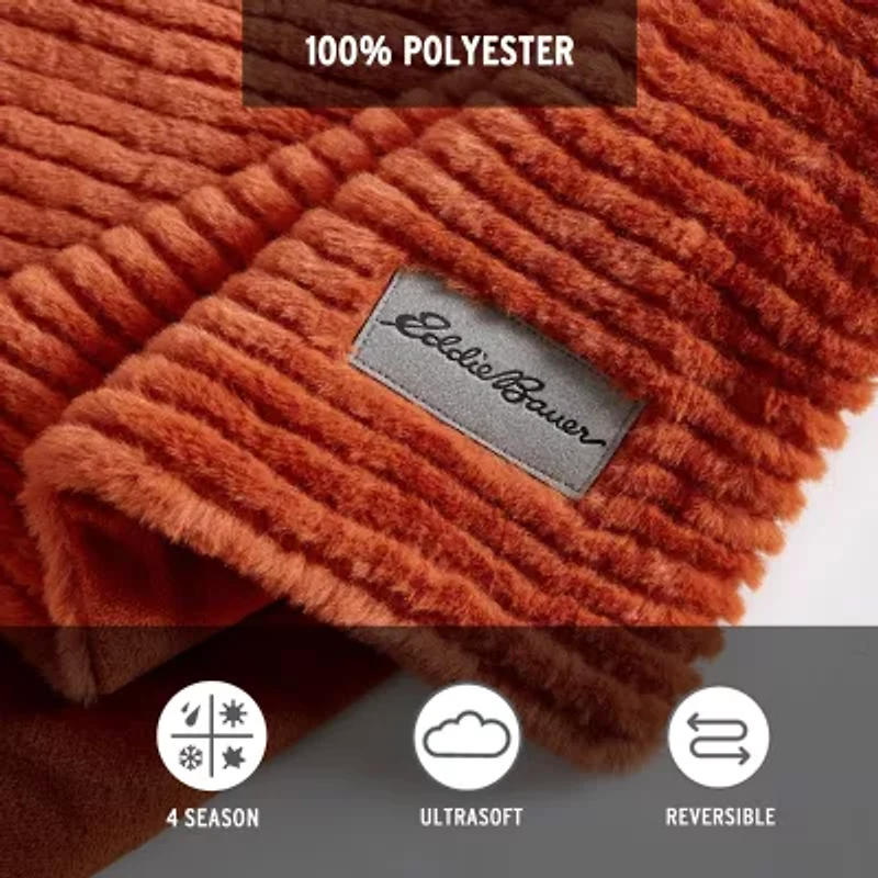 Eddie Bauer Corduroy Washable Lightweight Throw