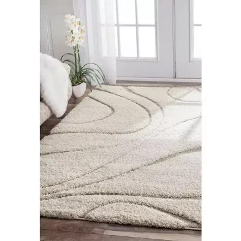 nuLoom Carolyn Modern Waves Indoor Outdoor Rectangular Accent Rug