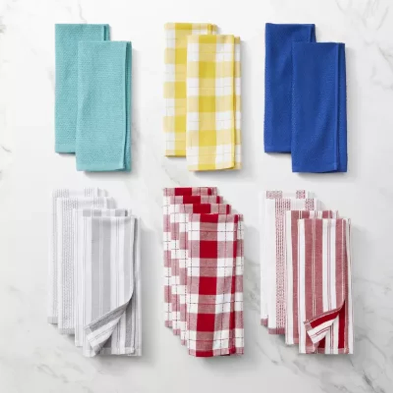 Cooks Check Dual Purpose 2-pc Kitchen Towel Set