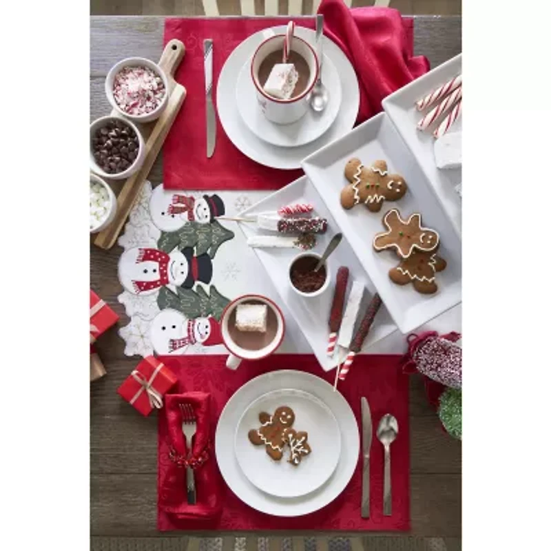 Homewear Holiday Red Jacquard Table Runner