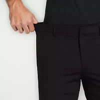 Savane Stretch Twill Mens Slim Fit Dress Flat Front Pant