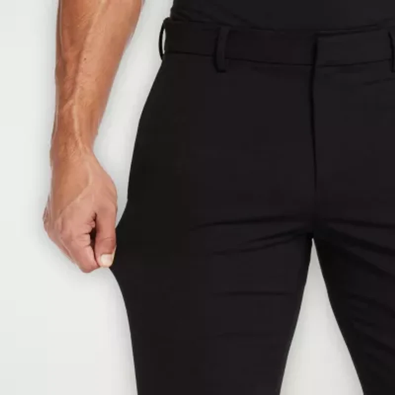 Savane Stretch Twill Mens Slim Fit Dress Flat Front Pant