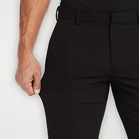 Savane Stretch Twill Mens Slim Fit Dress Flat Front Pant