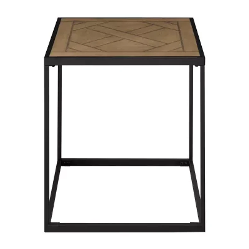 Walker Edison Powder Coated Square End Table