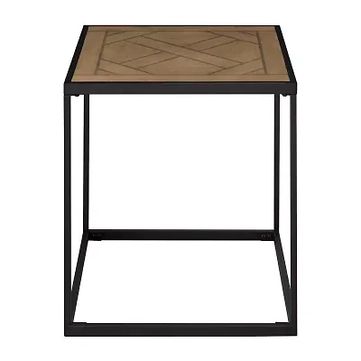 Walker Edison Powder Coated Square End Table