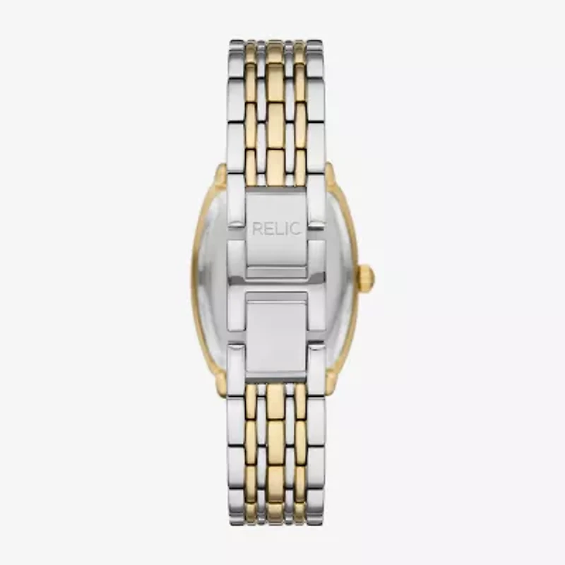Relic By Fossil Womens Two Tone Bracelet Watch Zr34659