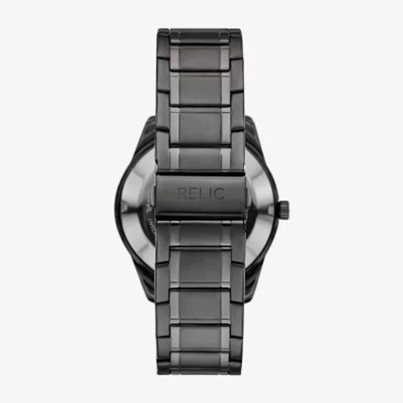 Relic By Fossil Mens Automatic Gray Stainless Steel Bracelet Watch Zr77338