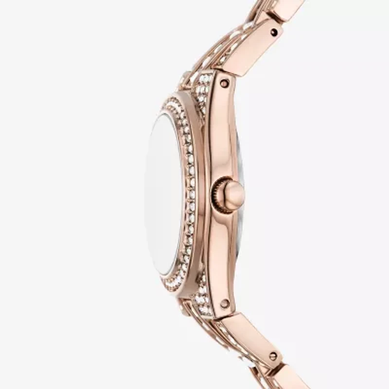 Relic By Fossil Womens Rose Goldtone Bracelet Watch Zr12671