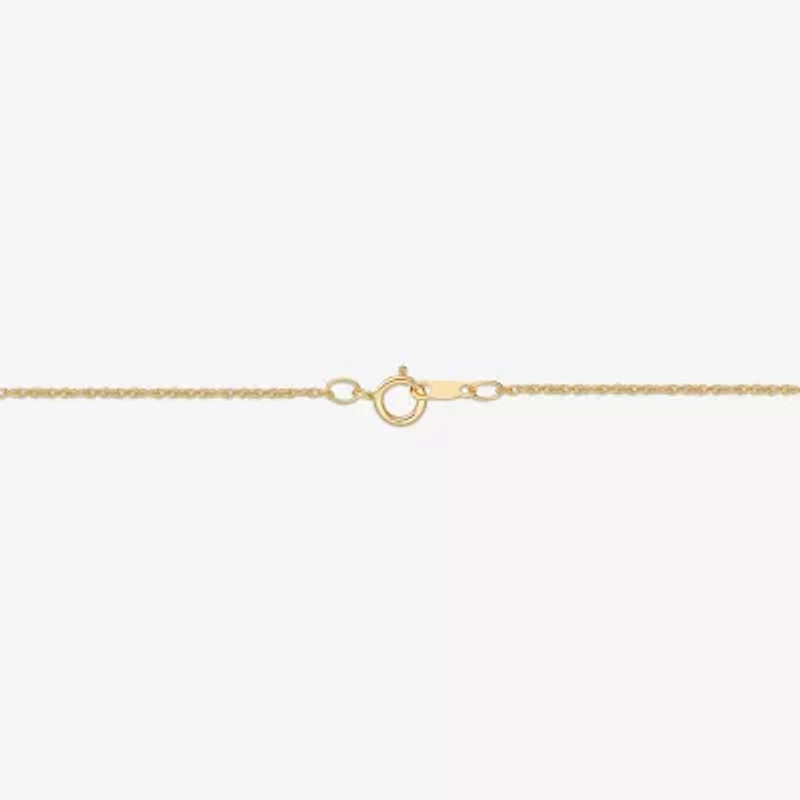 Womens 1/10 CT. T.W. Lab Created Blue Sapphire 10K Gold Cross 18 Inch Pendant Necklace