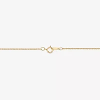 Womens 1/10 CT. T.W. Lab Created Blue Sapphire 10K Gold Cross 18 Inch Pendant Necklace