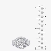 Diamond Blossom (G / Si2) Womens 2 CT. T.W. Lab Grown White 10K Gold Round Cocktail Ring