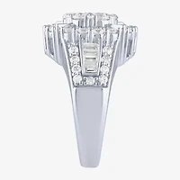 Diamond Blossom (G / Si2) Womens 2 CT. T.W. Lab Grown White 10K Gold Round Cocktail Ring