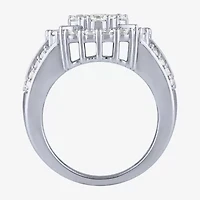 Diamond Blossom (G / Si2) Womens 2 CT. T.W. Lab Grown White 10K Gold Round Cocktail Ring