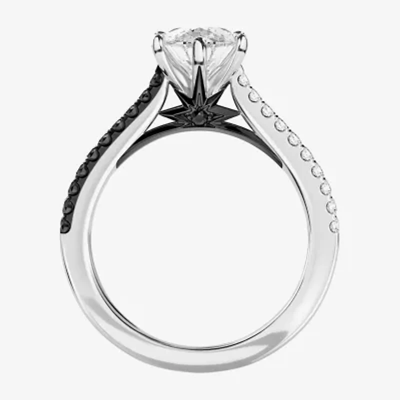 Star Wars Fine Jewelry "Into The Galaxy" Womens 1 3/4 CT. T.W. Lab Grown White Diamond 14K Gold Oval Side Stone Engagement Ring