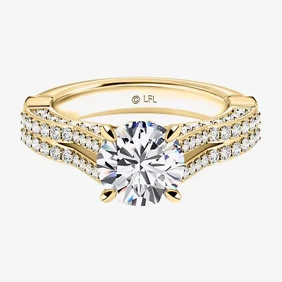 Star Wars Fine Jewelry The Millenium Falcon" (G / I1)" Womens 2 1/6 Ct. T.W. Lab Grown White Diamond 14K Gold Round Side Stone Engagement Ring
