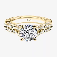 Star Wars Fine Jewelry The Millenium Falcon" (G / I1)" Womens 2 1/6 Ct. T.W. Lab Grown White Diamond 14K Gold Round Side Stone Engagement Ring