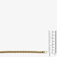Made in Italy Womens 14K Gold Over Silver 7.5 Inch Solid Chain Bracelet