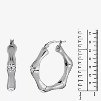 Womens Sterling Silver 30mm Hoop Earrings