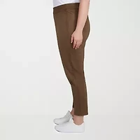 Hearts Of Palm Womens Straight Mid Rise Plus Pull-On Pant
