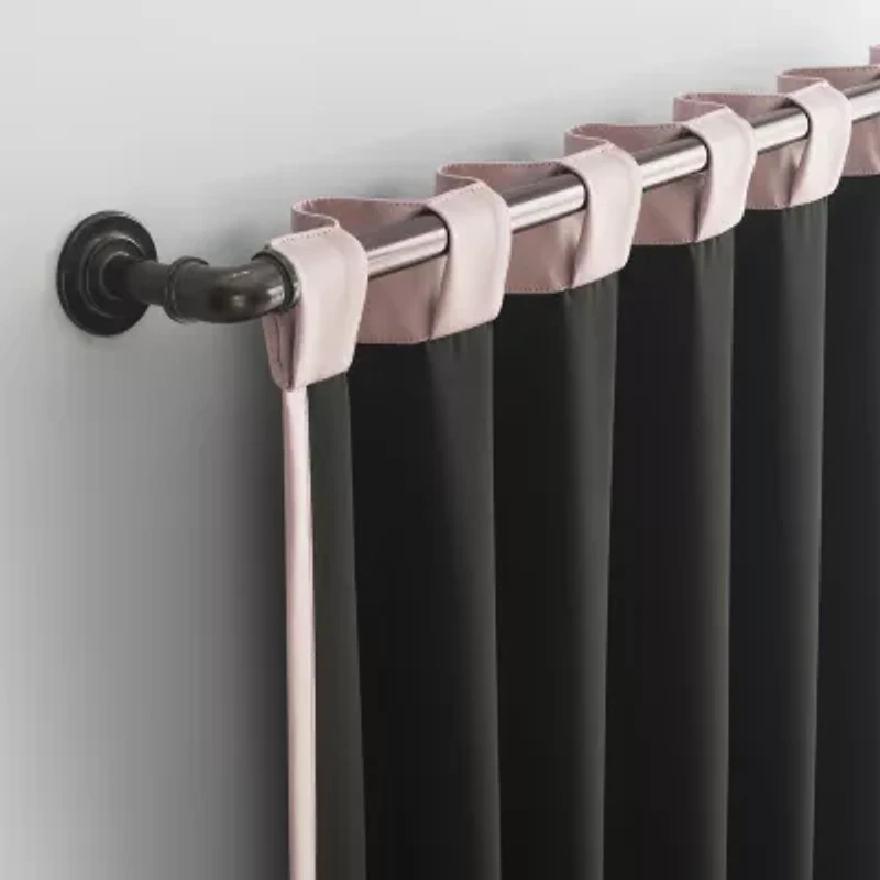 Sun Zero Aria Magnetic Closure Back Tab 100% Blackout Set of 2 Curtain Panel