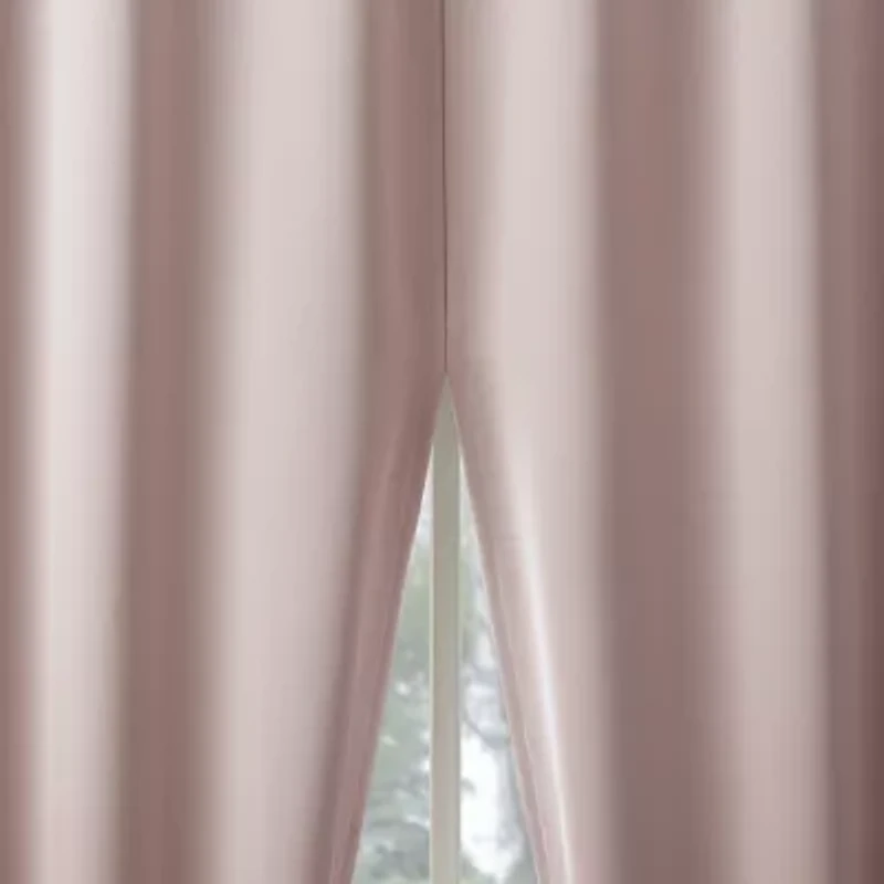 Sun Zero Aria Magnetic Closure Back Tab 100% Blackout Set of 2 Curtain Panel