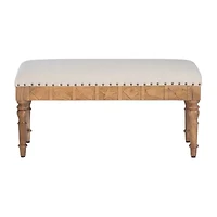 Slayton Upholstered Wood Seashell Bench