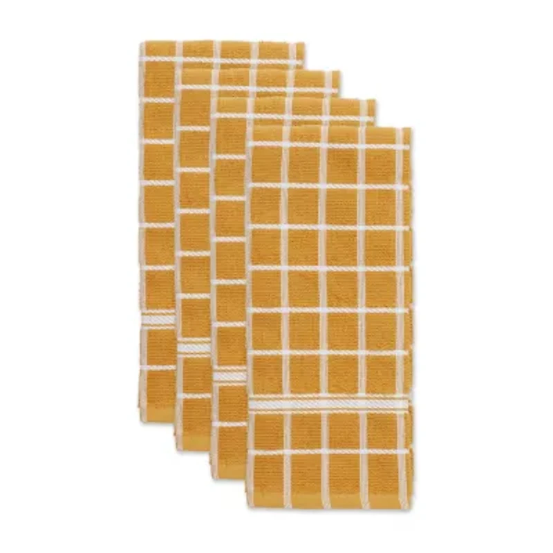Design Imports Windowpane 4-pc. Terry Dish Cloth Set