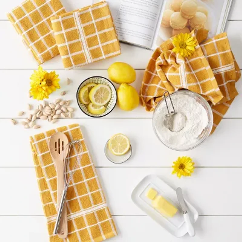 Design Imports Windowpane 4-pc. Terry Dish Cloth Set