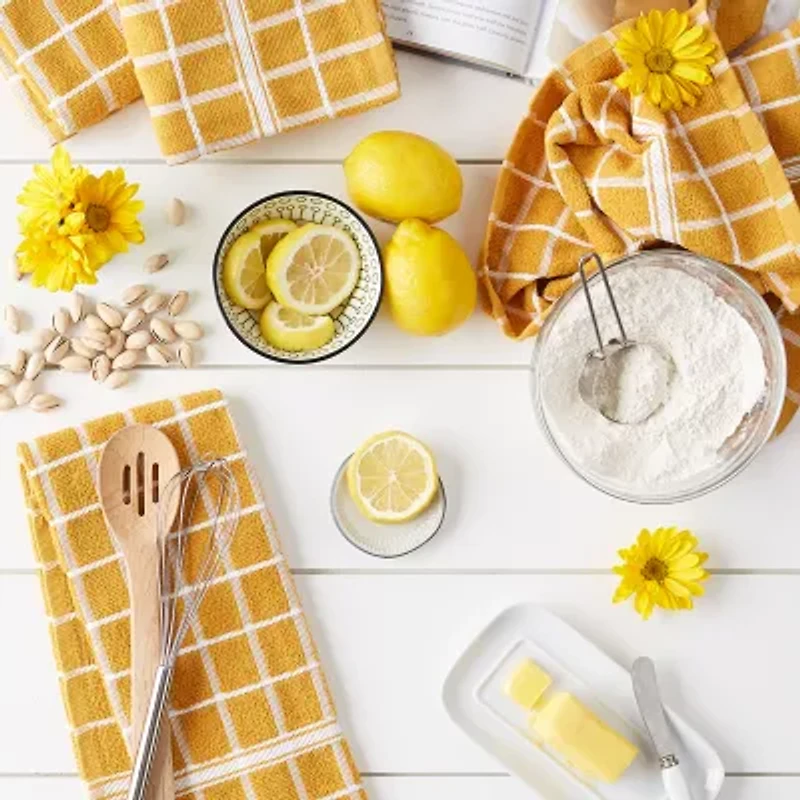 Design Imports Windowpane 4-pc. Terry Dish Cloth Set