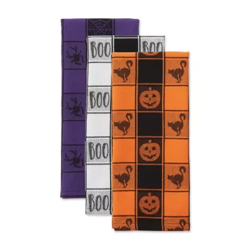 Design Imports Halloween Woven 3-pc. Dish Cloth Set